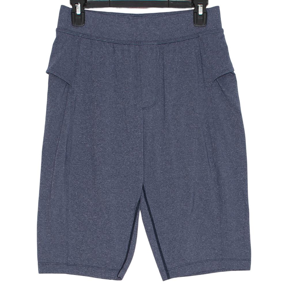 Lululemon Kung Fu Training Shorts Gym Yoga Pull On Stretch Athleisure Blue Small